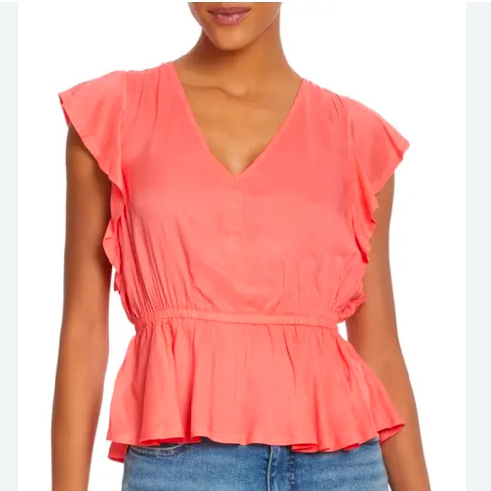 Sam Edelman Coral Ruffle Sleeve Women's Top